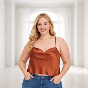 2 for $15 Forever 21 Rust Strappy Cami Top XL – Soft Lightweight Flowy Style